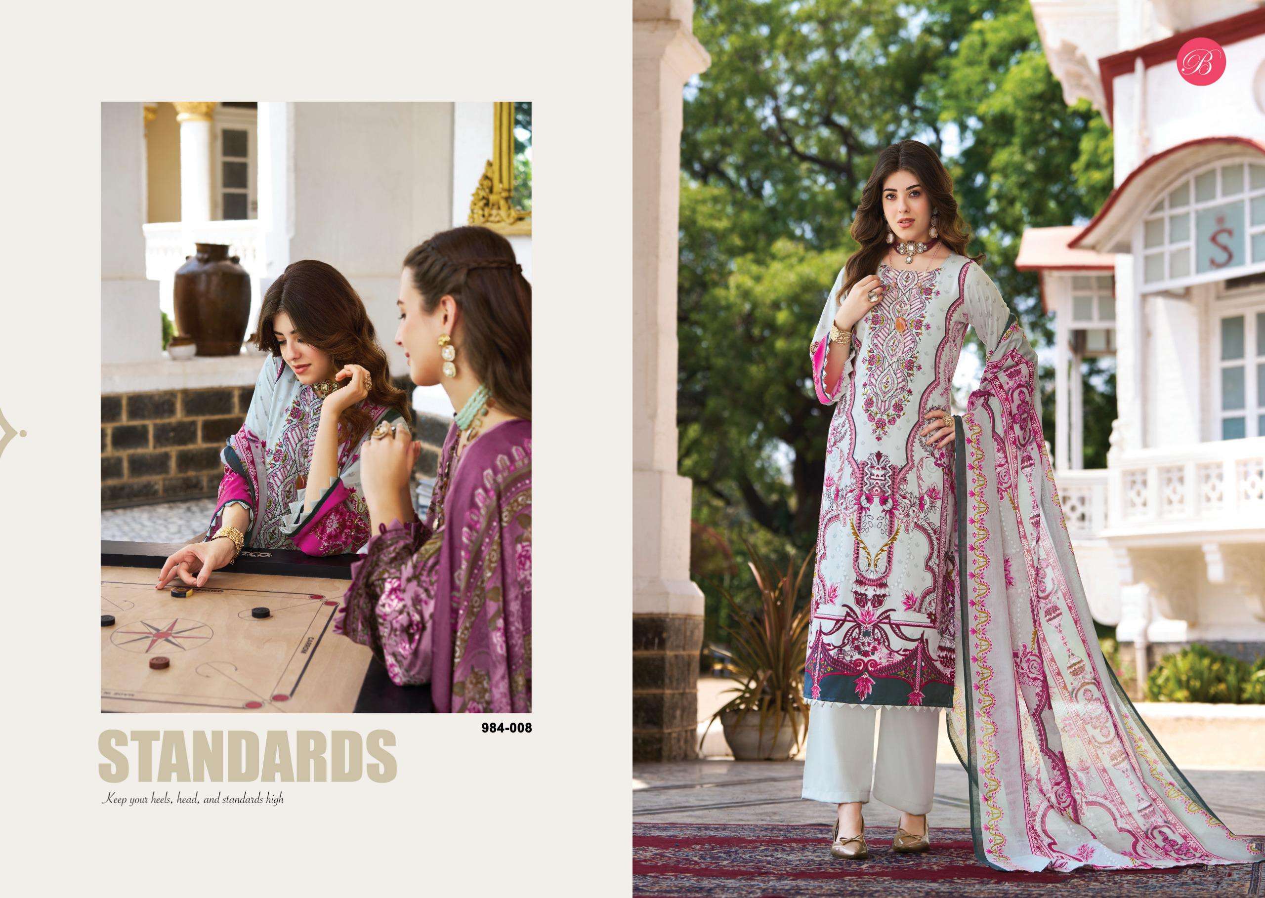 BELLIZA DESIGNER STUDIO RIWAYAT VOL 18 VISCOSE DIGITAL PRINT WITH FANCY WORK SUIT