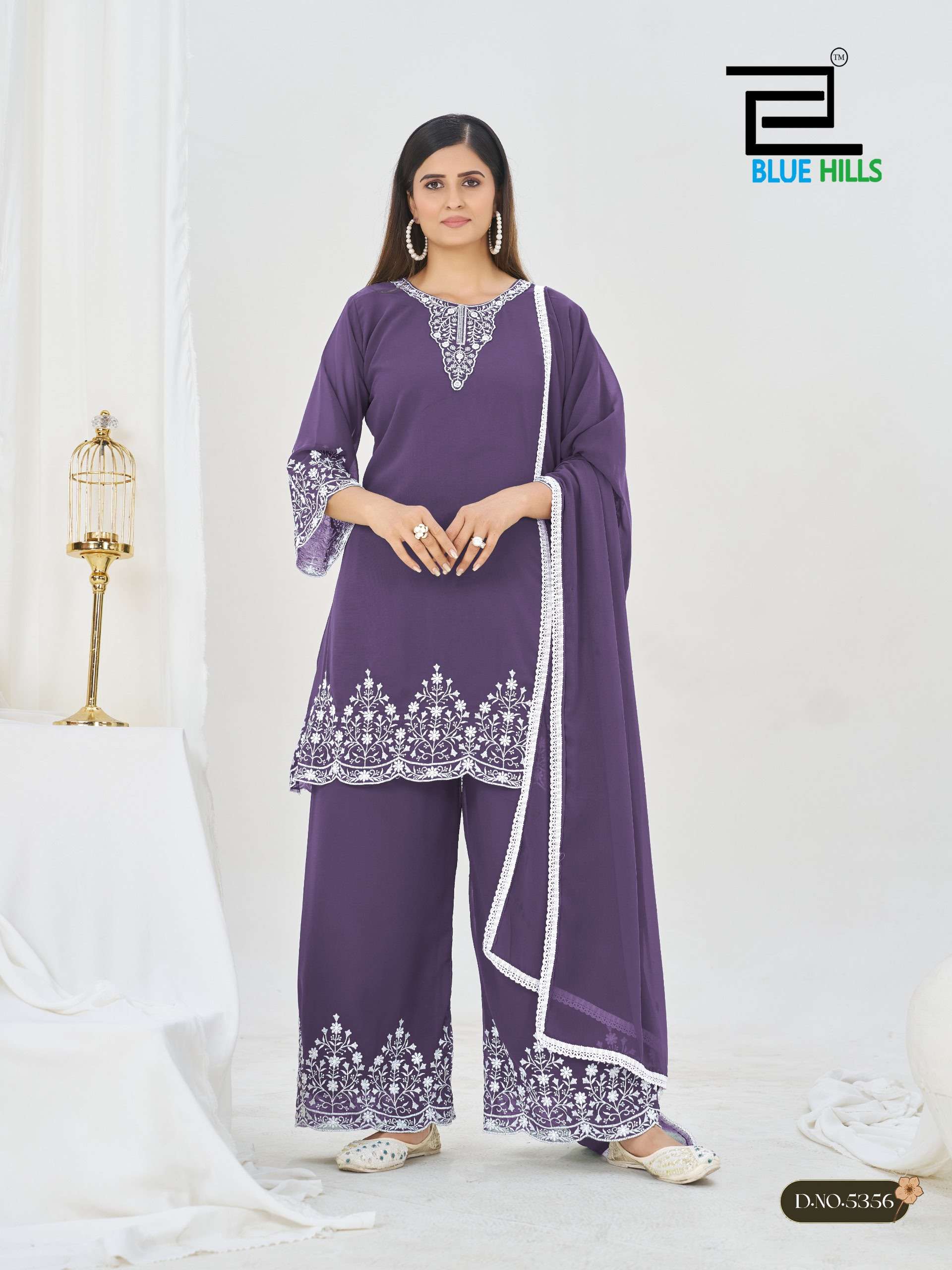 BLUE HILLS MAHNOOR GEORGETTE THREAD EMBROIDERY WORK READY MADE LADIES SUIT