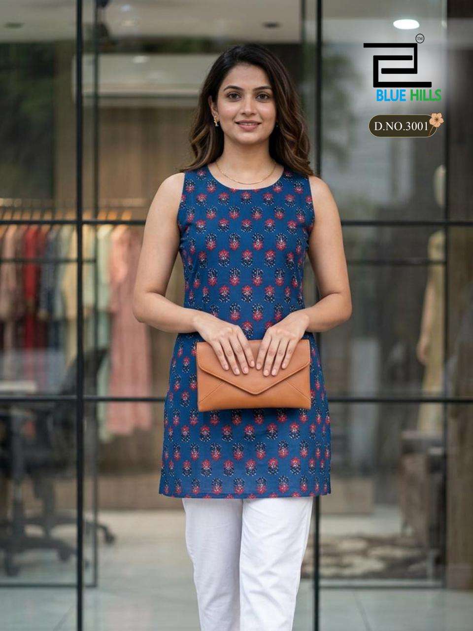 BLUE HILLS QUEEN VOL 3 COTTON PRINT FANCY SUMMER WEAR LADIES TOP 