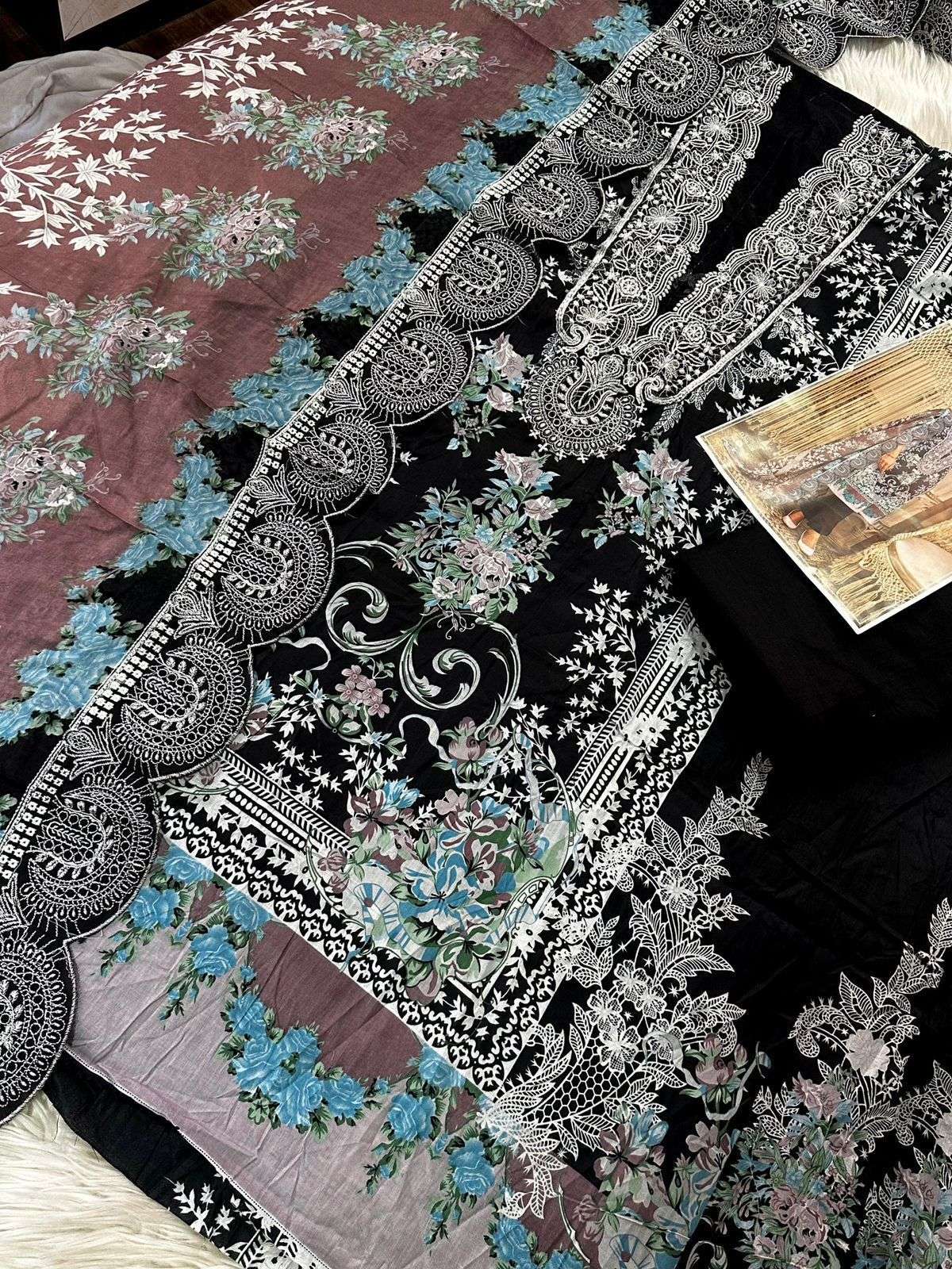 COSMOS FASHION NEEDLE WONDER VOL 1 NX LAWN COTTON DIGITAL PRINT WITH FANCY WORK SUIT