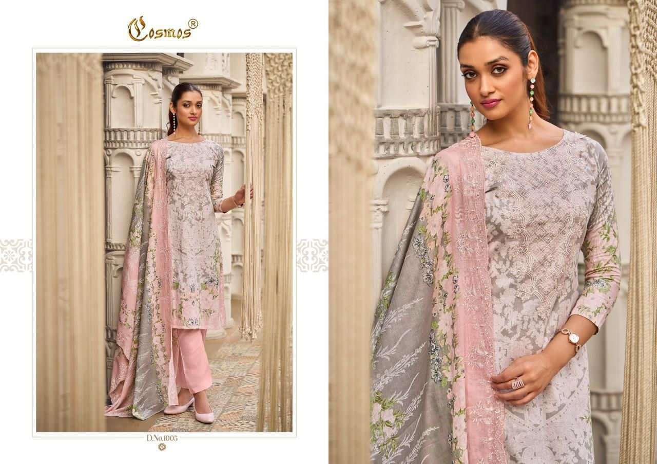 COSMOS FASHION NEEDLE WONDER VOL 1 NX LAWN COTTON DIGITAL PRINT WITH FANCY WORK SUIT
