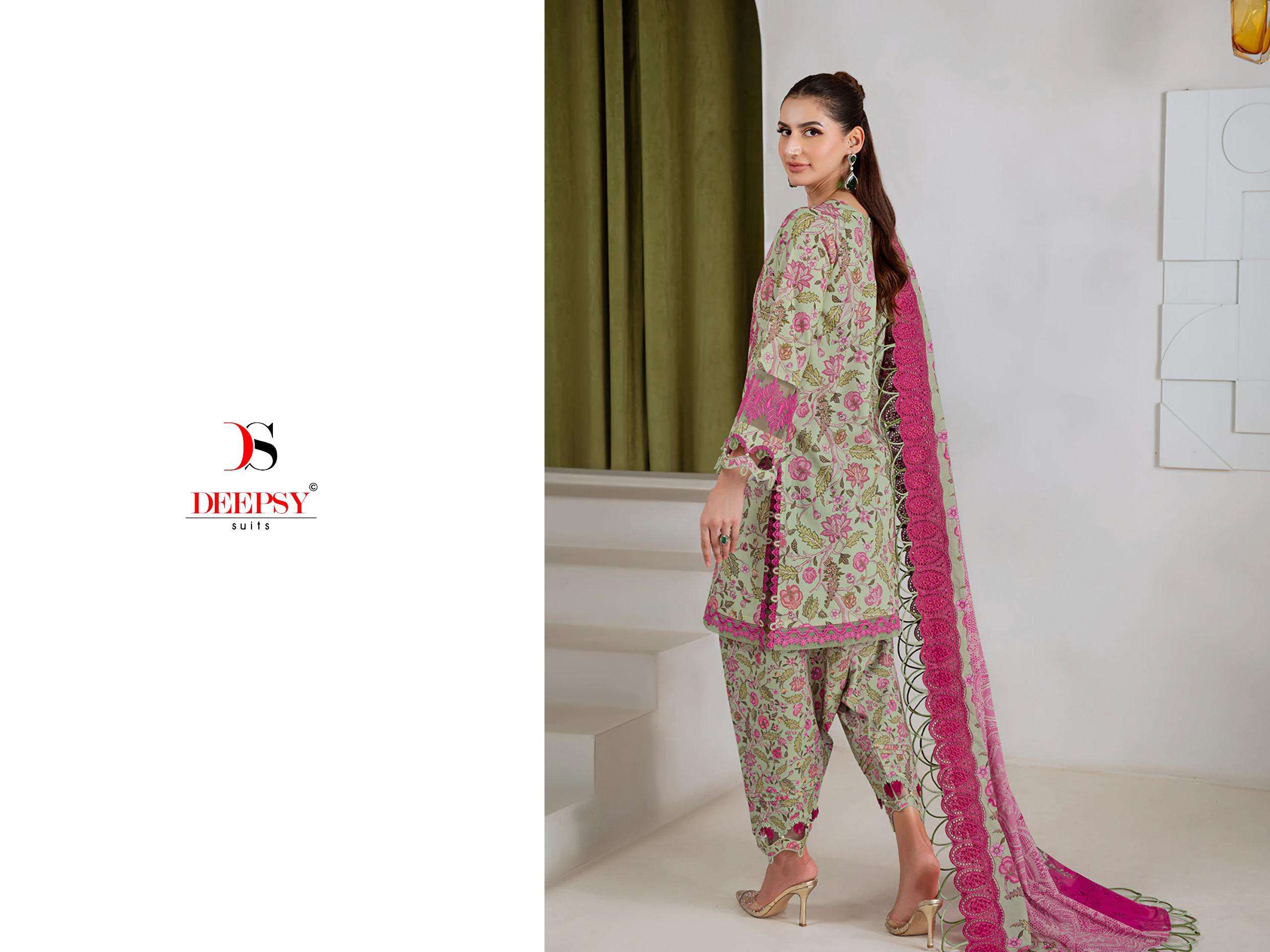 DEEPSY SUITS JADE BAGH VOL 2 COTTON HEAVY PATCH EMBROIDERY WORK SALWAR KAMEEZ 