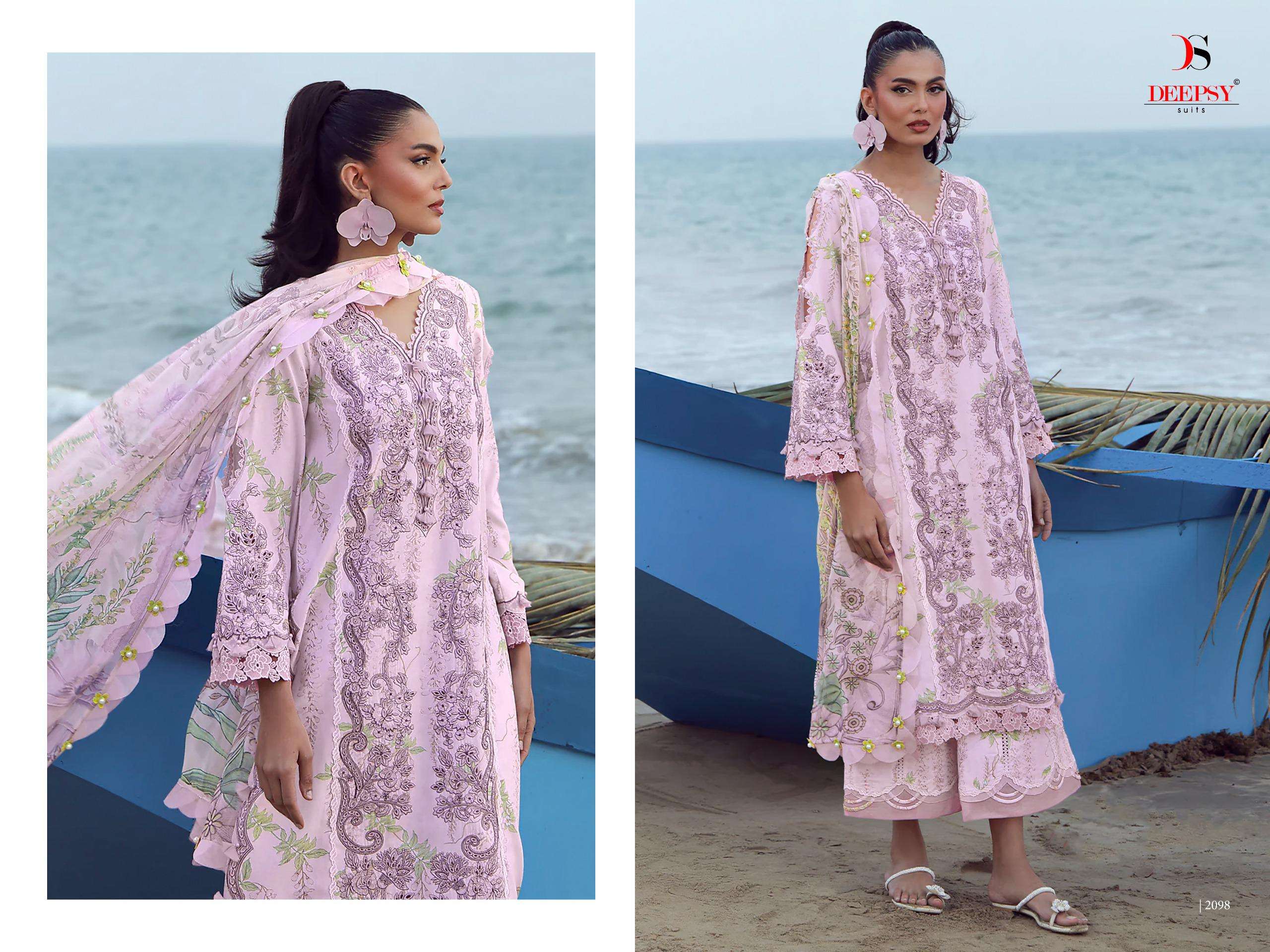 DEEPSY SUITS JADE FLORA PREMIUM VOL 2 COTTON HEAVY EMBROIDERY DESIGNER WORK PAKISTANI SUIT