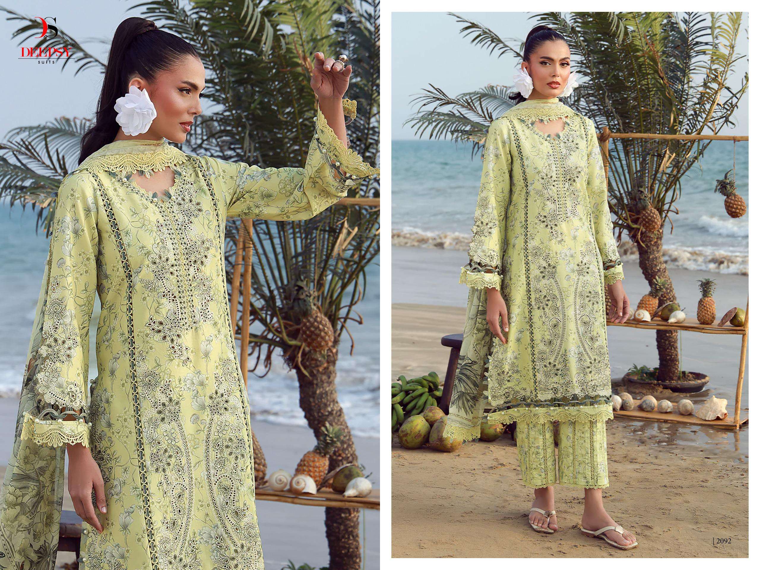 DEEPSY SUITS JADE FLORA PREMIUM VOL 2 COTTON HEAVY EMBROIDERY DESIGNER WORK PAKISTANI SUIT