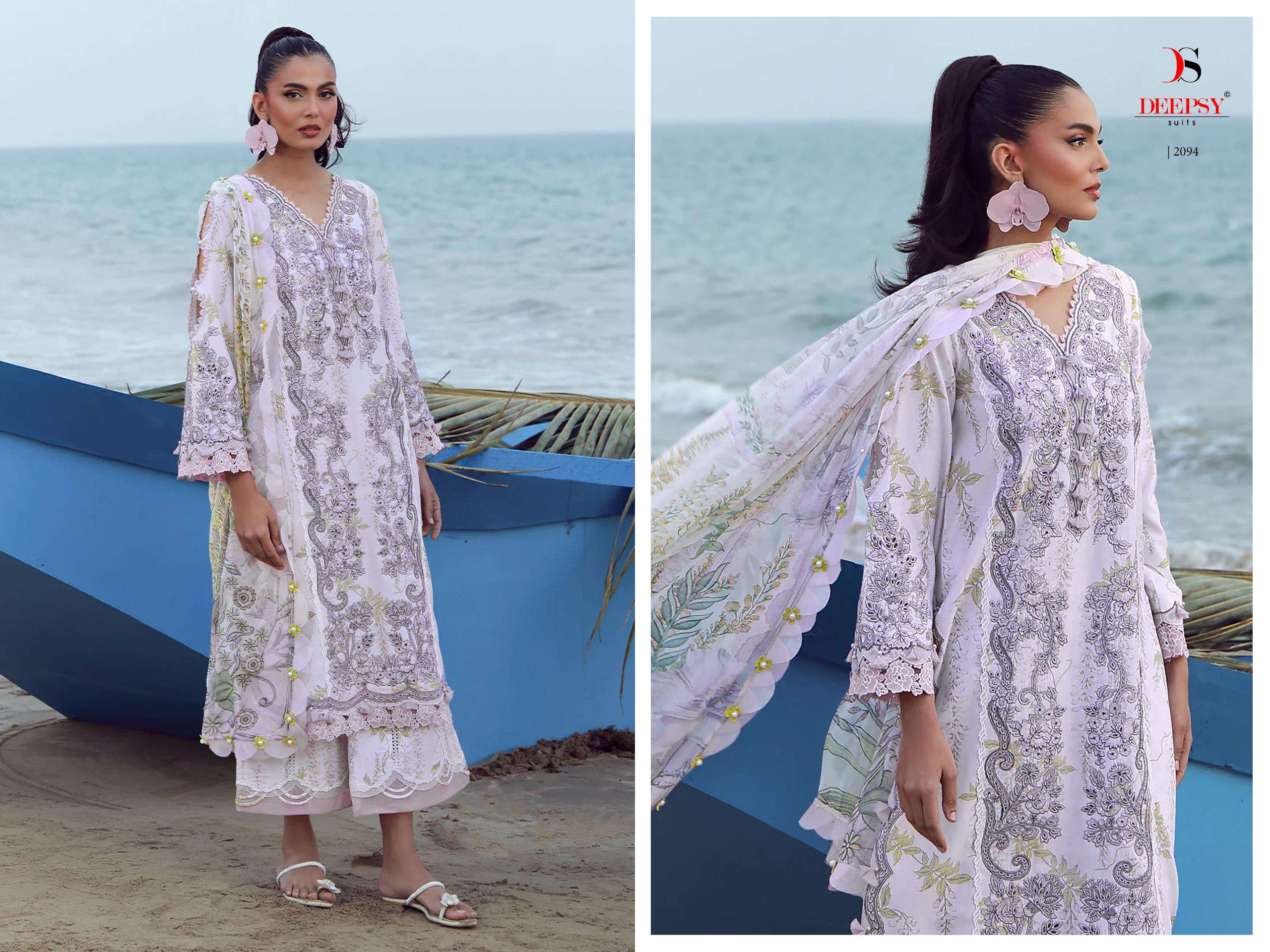 DEEPSY SUITS JADE FLORA PREMIUM VOL 2 COTTON HEAVY EMBROIDERY DESIGNER WORK PAKISTANI SUIT