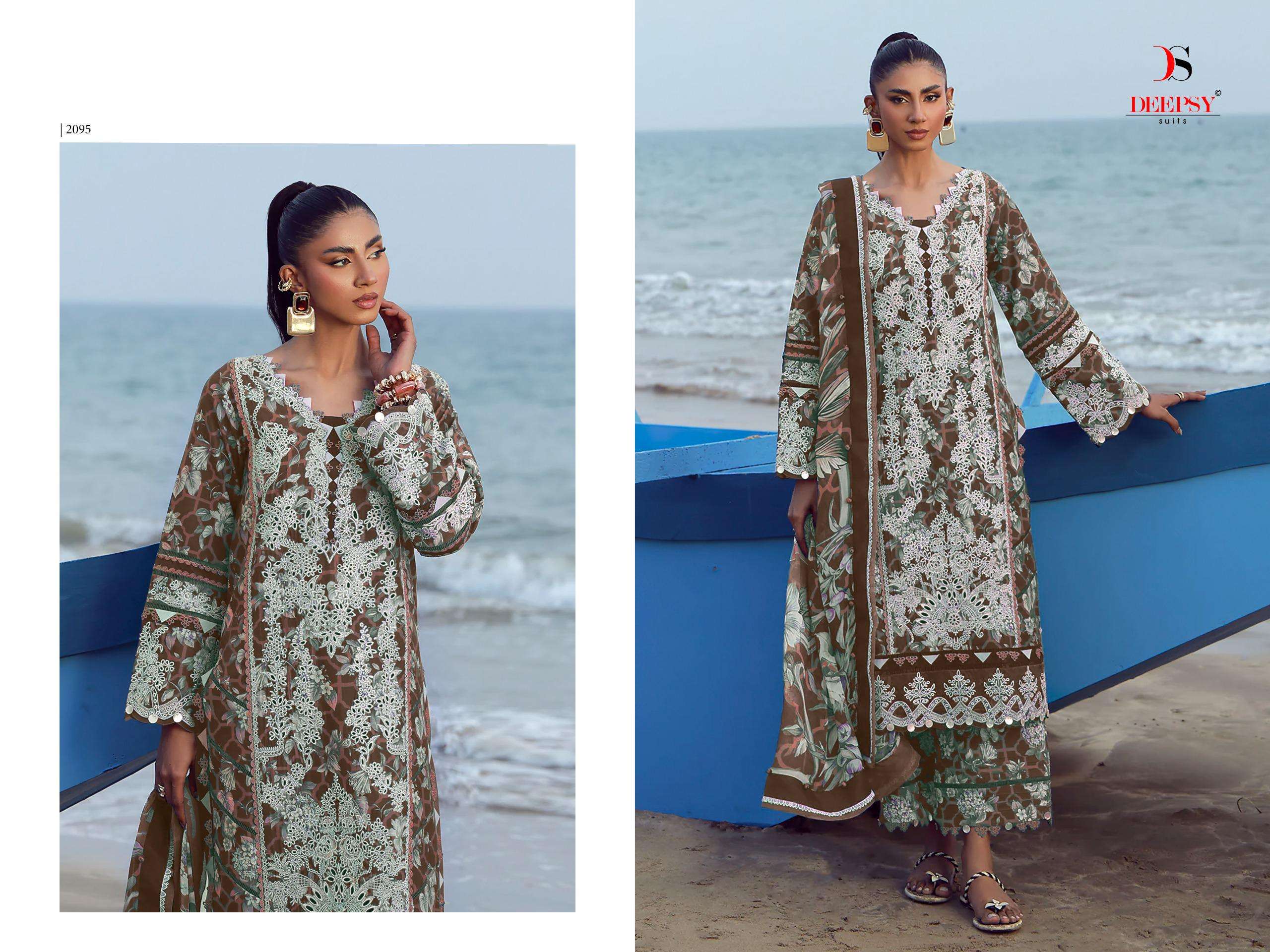 DEEPSY SUITS JADE FLORA PREMIUM VOL 2 COTTON HEAVY EMBROIDERY DESIGNER WORK PAKISTANI SUIT