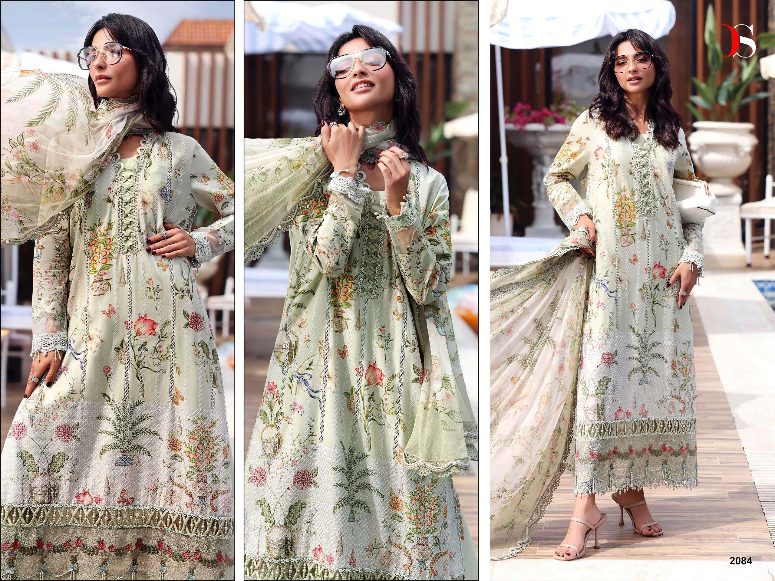 DEEPSY SUITS MARIA B M PRINT VOL 7 COTTON HEAVY PATCH EMBROIDERY WORK SALWAR KAMEEZ 