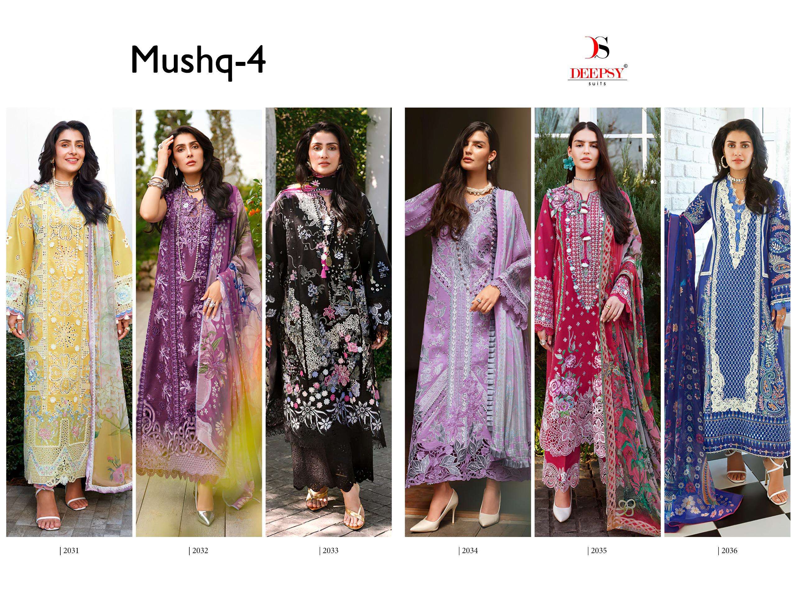 DEEPSY SUITS MUSHQ LAWN COLLECTION VOL 4 COTTON HEAVY EMBROIDERY WORK PAKISTANI SUIT