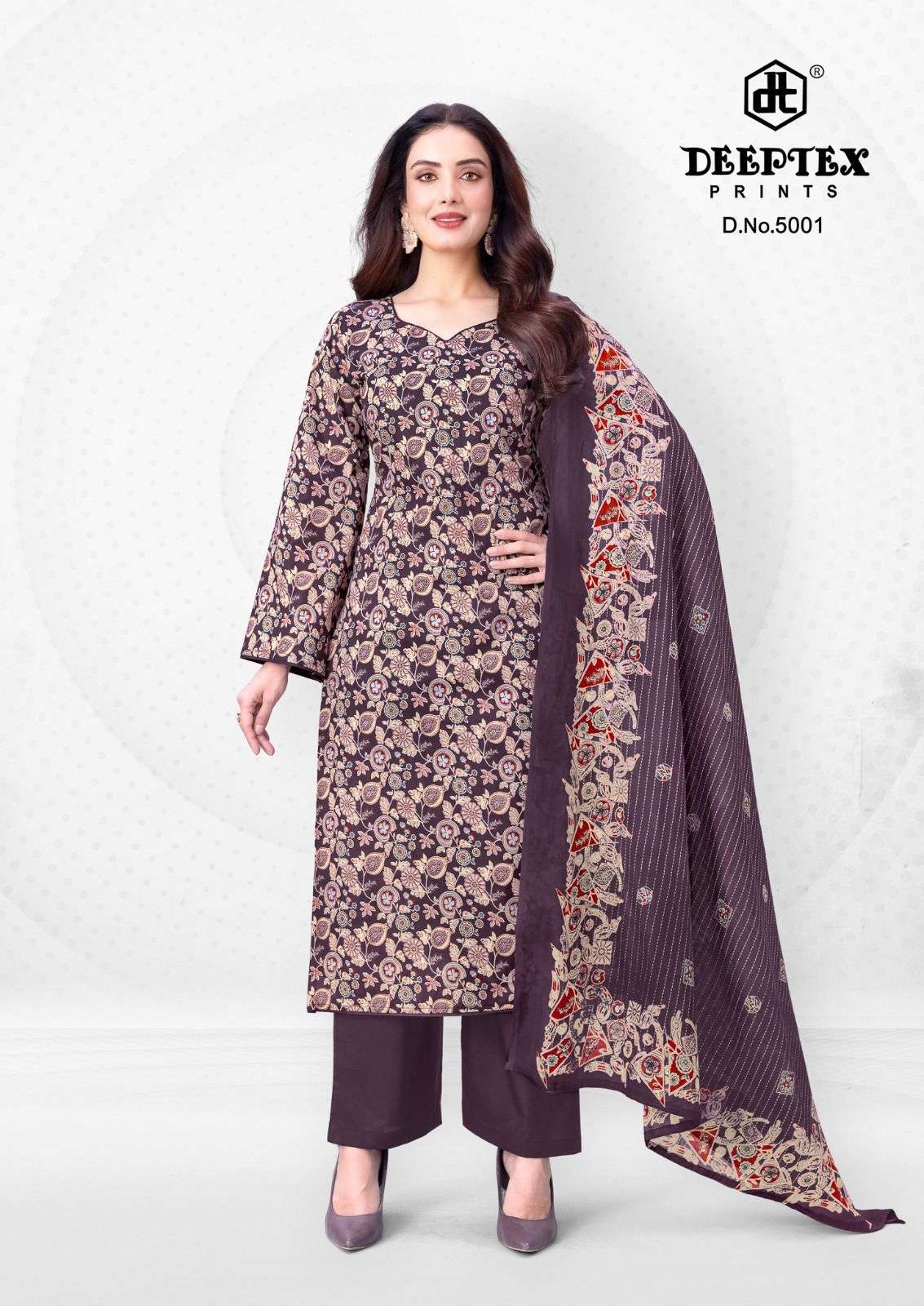 DEEPTEX PRINTS AALIA AFREEN VOL 5 LAWN COTTON DIGITAL PRINTS SALWAR SUIT