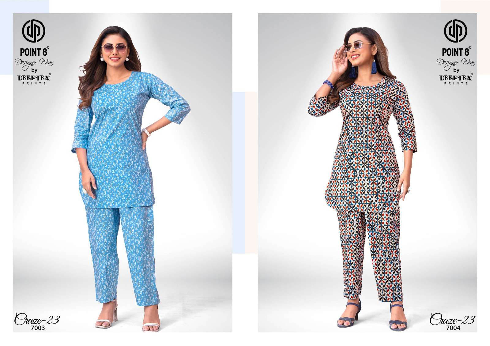 DEEPTEX PRINTS CRAZE 23 VOL 7 COTTON PRINTED LADIES SUMMER WEAR CO-ORD SET