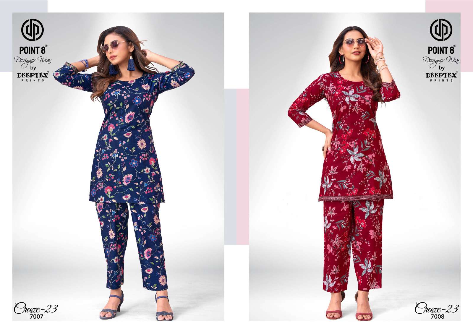 DEEPTEX PRINTS CRAZE 23 VOL 7 COTTON PRINTED LADIES SUMMER WEAR CO-ORD SET