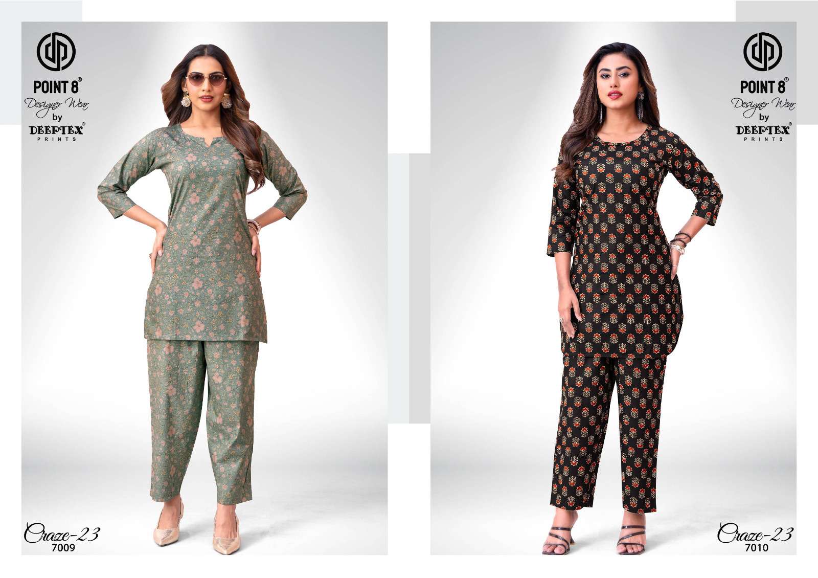DEEPTEX PRINTS CRAZE 23 VOL 7 COTTON PRINTED LADIES SUMMER WEAR CO-ORD SET