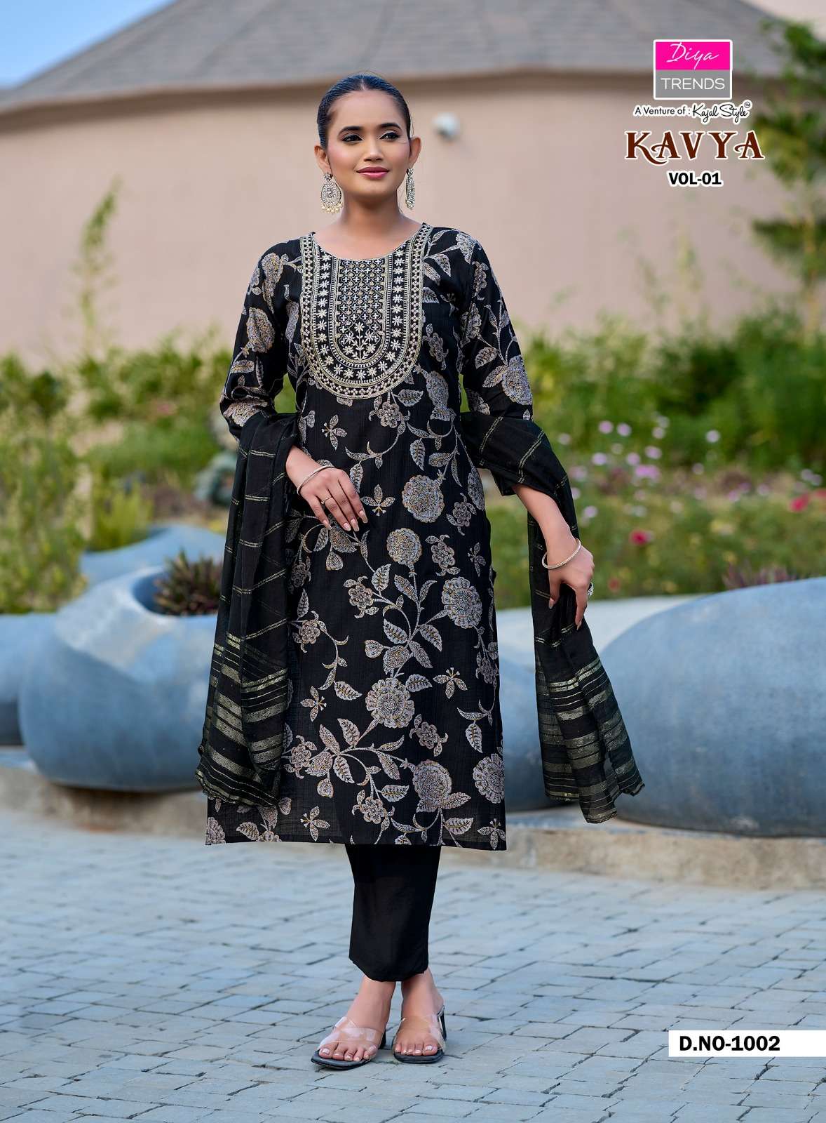 DIYA TRENDS KAVYA VOL 1 FANCY STRAIGHT KURTI WITH PANT & DUPATTA SET