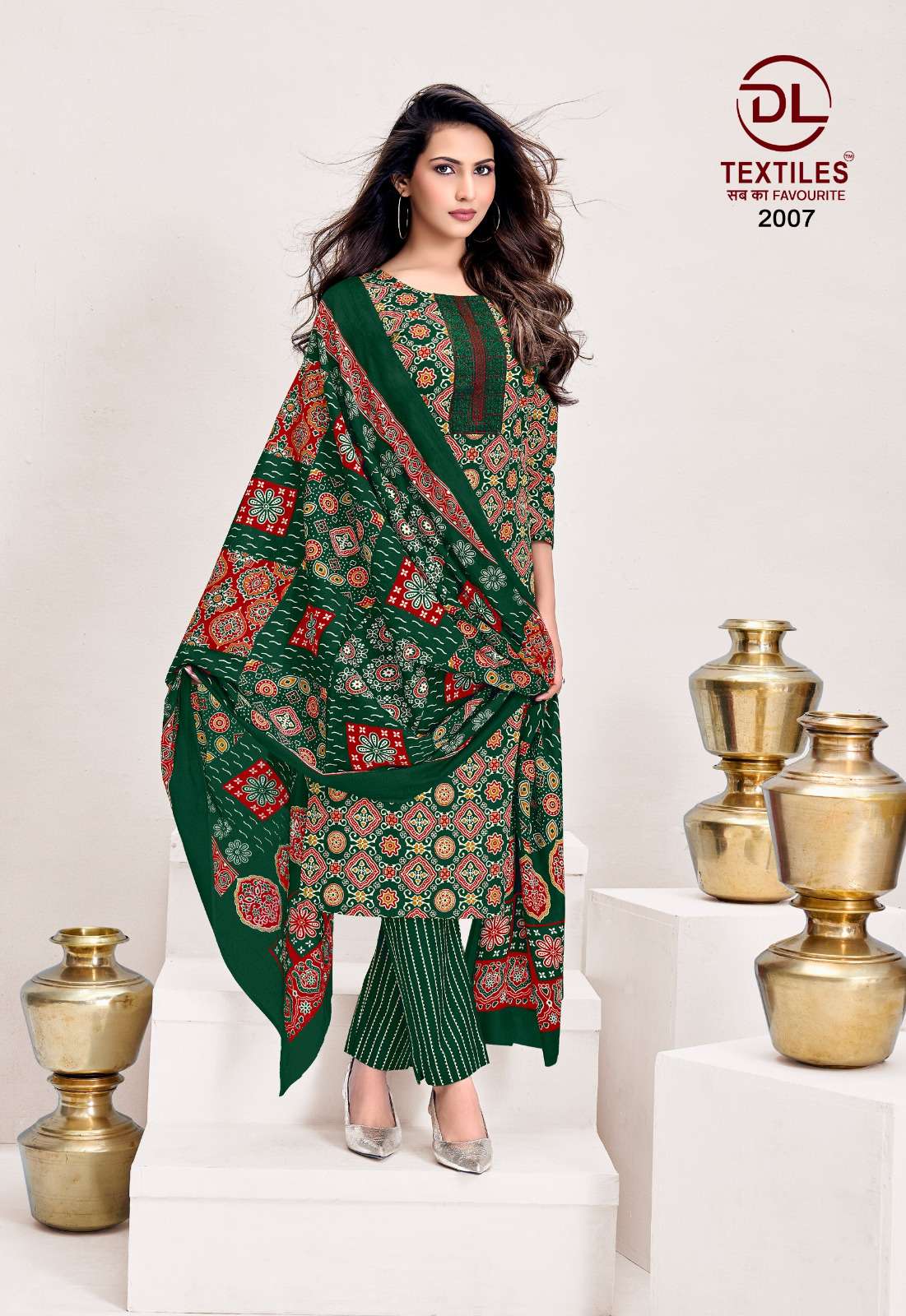 DL TEXTILES KUTCHHI AJRAKH VOL 2 READY MADE COTTON SUIT 