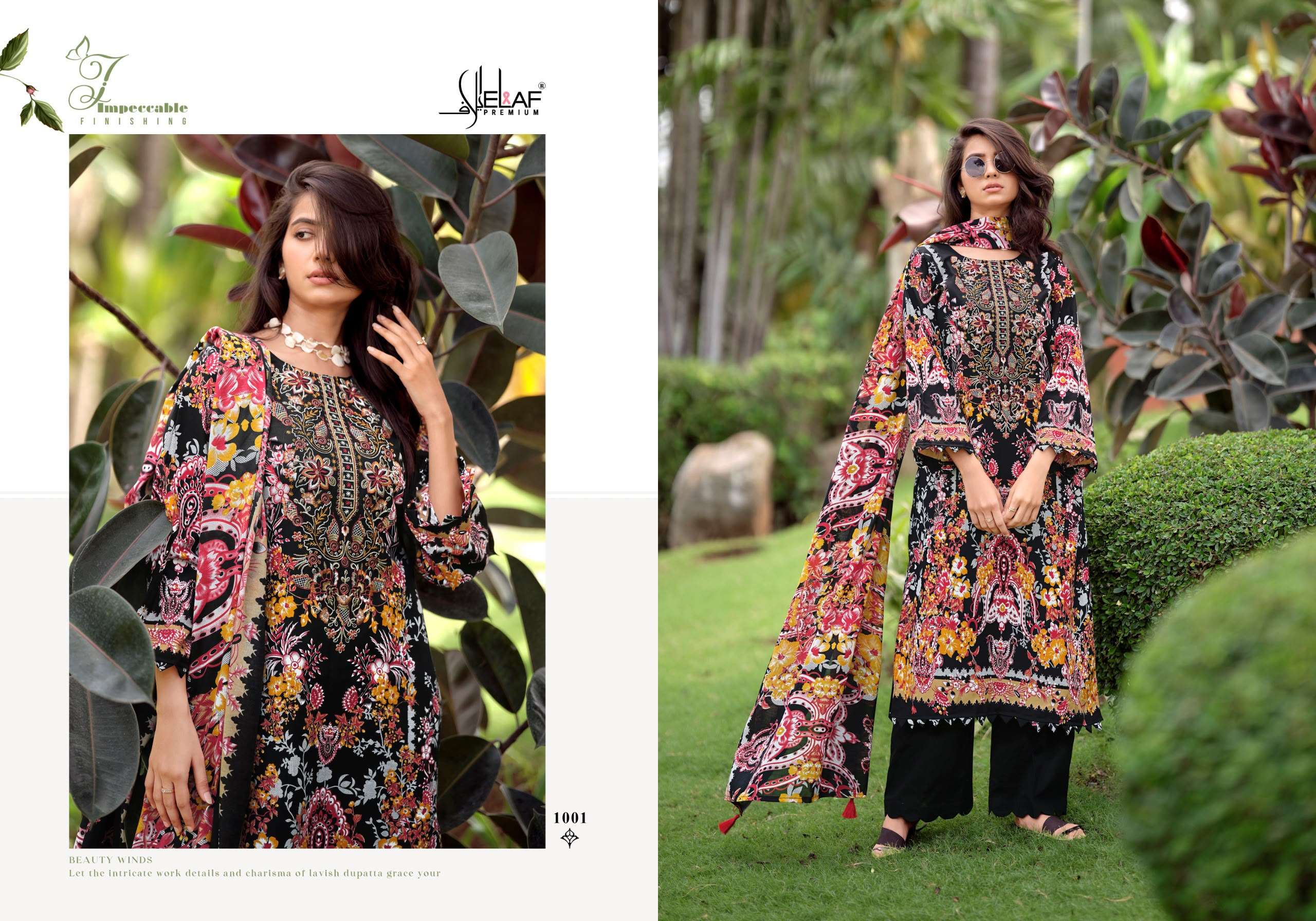 ELAF LUXURY LAWN ASRA JOFA VOL 2 COTTON DIGITAL PRINT WITH FANCY WORK SUIT