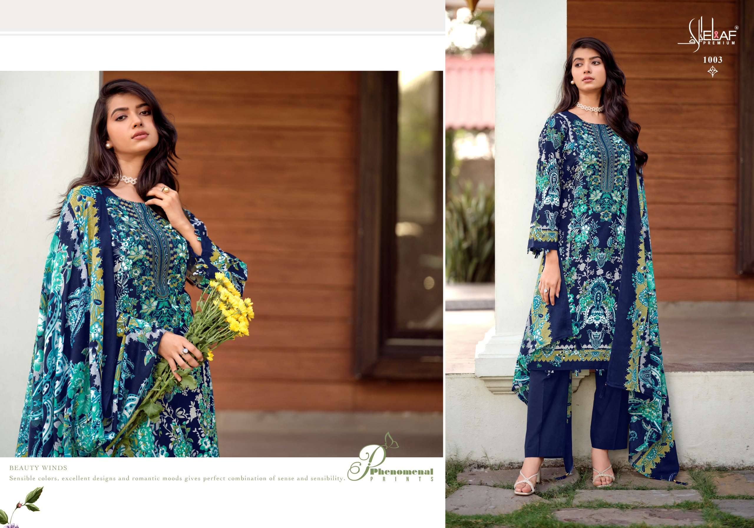 ELAF LUXURY LAWN ASRA JOFA VOL 2 COTTON DIGITAL PRINT WITH FANCY WORK SUIT