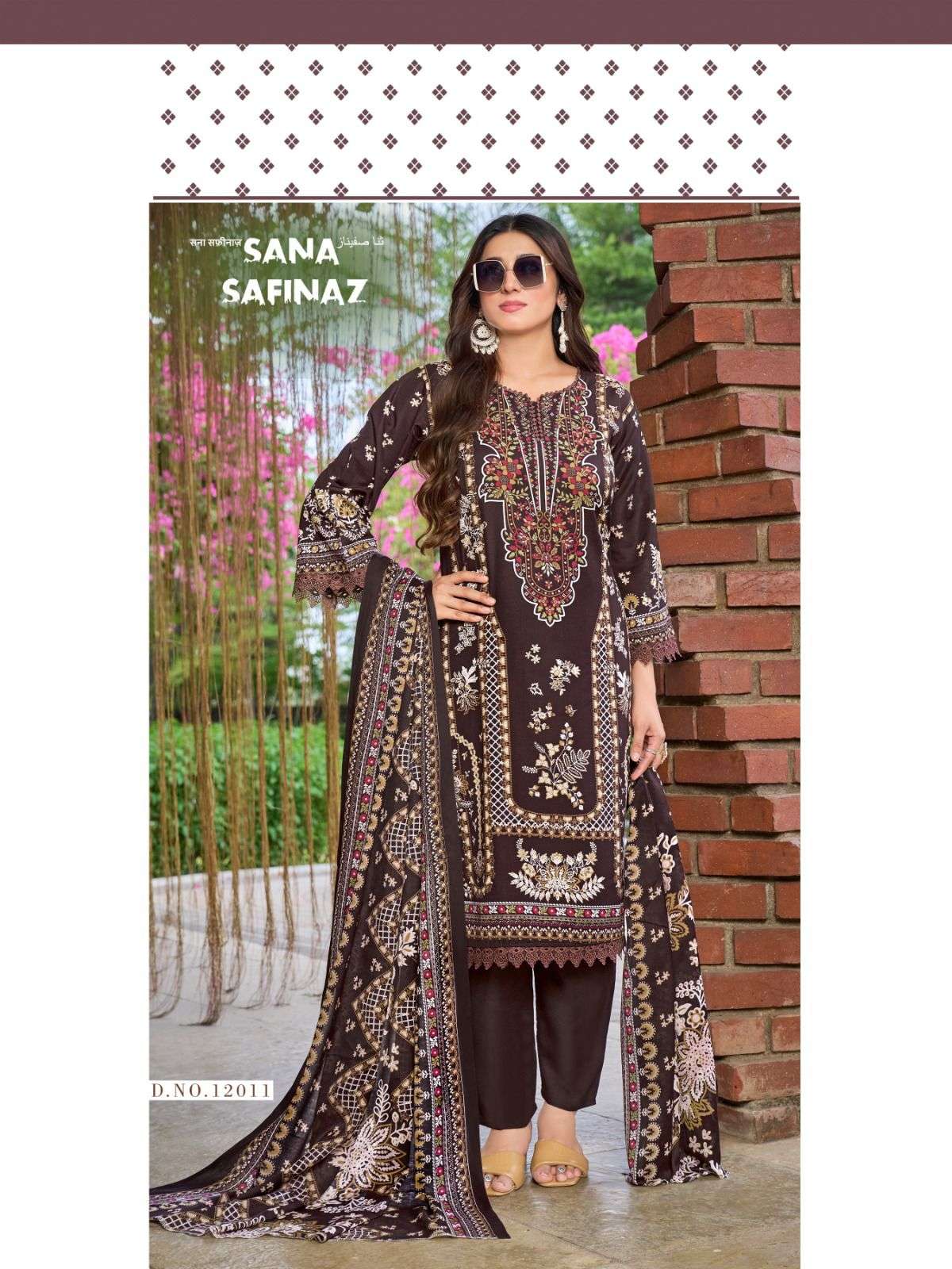 FALAK INTERNATIONAL SANA SAFINAZ VOL 12 COTTON DIGITAL PRINTS SALWAR SUIT