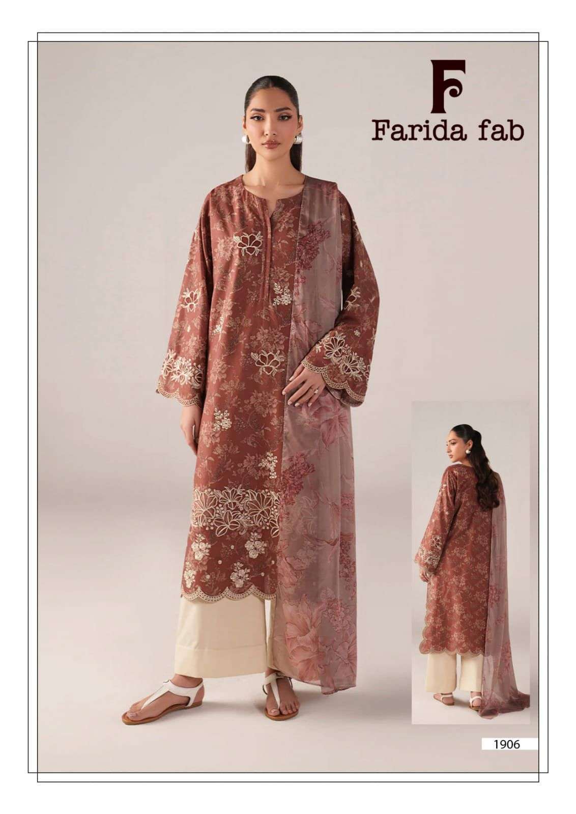 FARIDA FAB CHEVRON VOL 19 COTTON DIGITAL PRINTS SALWAR SUIT	
