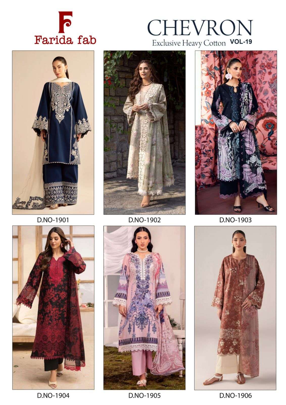 FARIDA FAB CHEVRON VOL 19 COTTON DIGITAL PRINTS SALWAR SUIT	