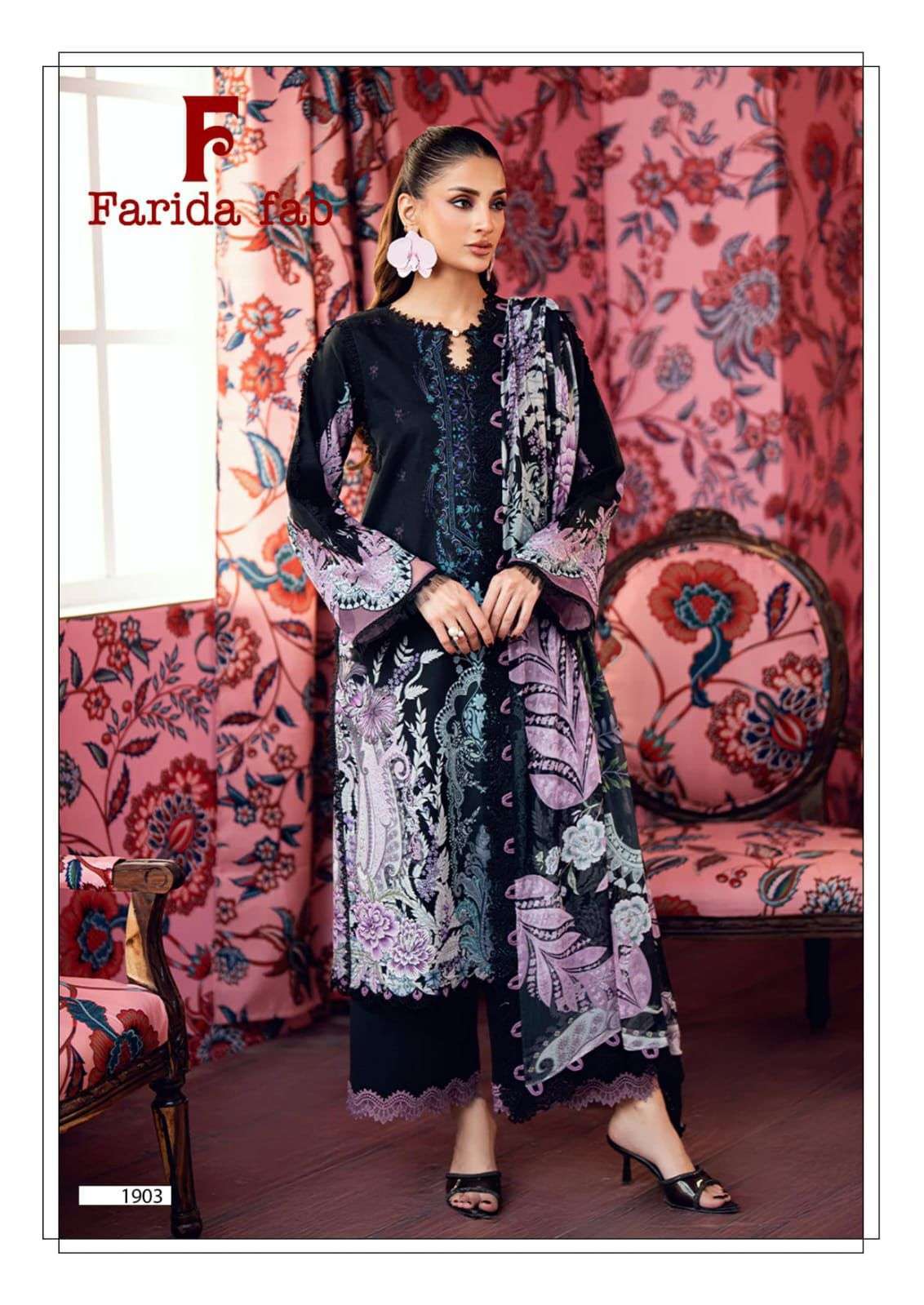 FARIDA FAB CHEVRON VOL 19 COTTON DIGITAL PRINTS SALWAR SUIT	