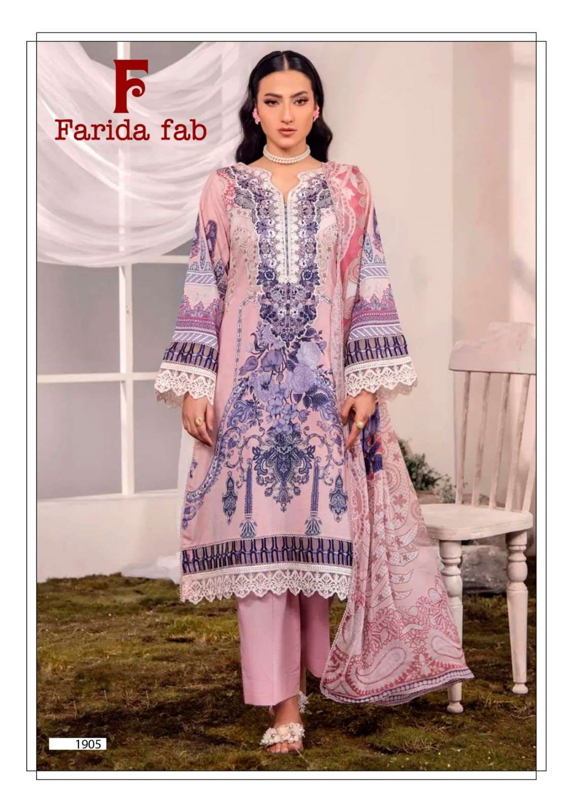 FARIDA FAB CHEVRON VOL 19 COTTON DIGITAL PRINTS SALWAR SUIT	
