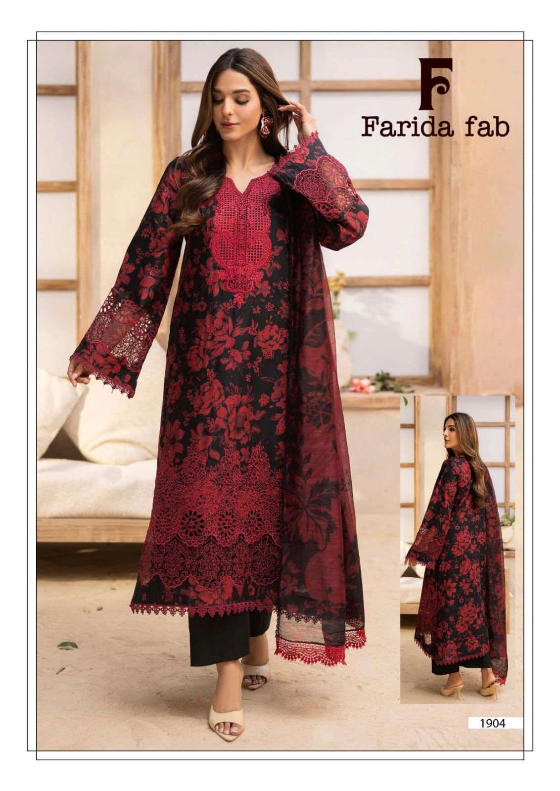 FARIDA FAB CHEVRON VOL 19 COTTON DIGITAL PRINTS SALWAR SUIT	