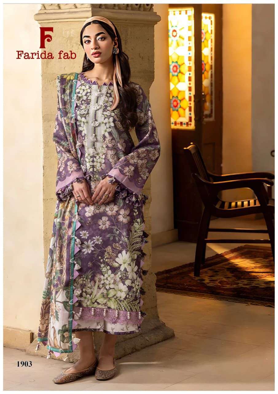 FARIDA FAB FIRDOUS QUEEN VOL 19 COTTON DIGITAL PRINTS SALWAR SUIT