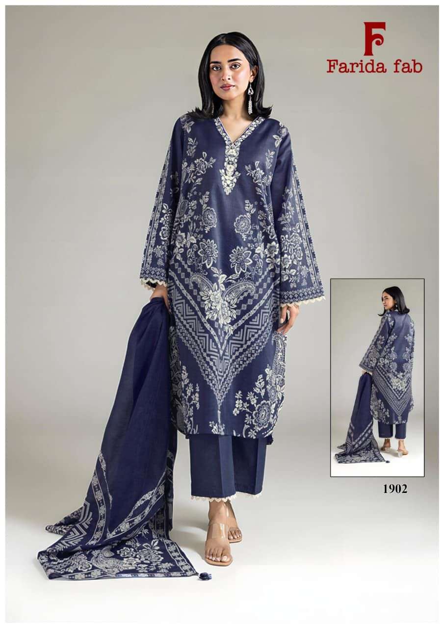 FARIDA FAB FIRDOUS QUEEN VOL 19 COTTON DIGITAL PRINTS SALWAR SUIT