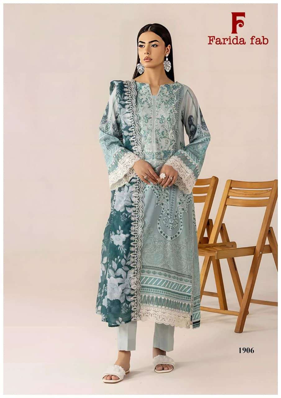 FARIDA FAB FIRDOUS QUEEN VOL 19 COTTON DIGITAL PRINTS SALWAR SUIT