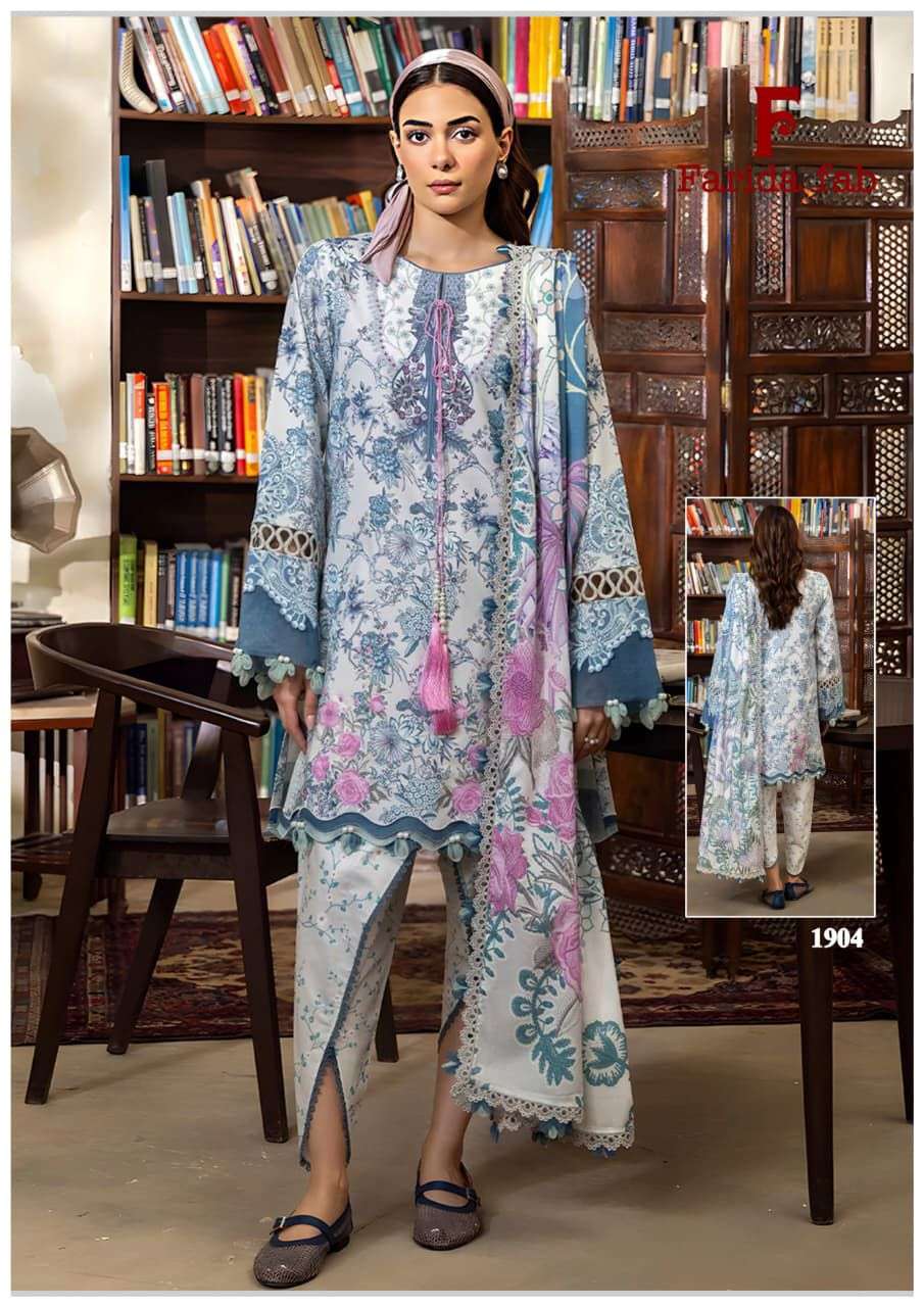 FARIDA FAB FIRDOUS QUEEN VOL 19 COTTON DIGITAL PRINTS SALWAR SUIT