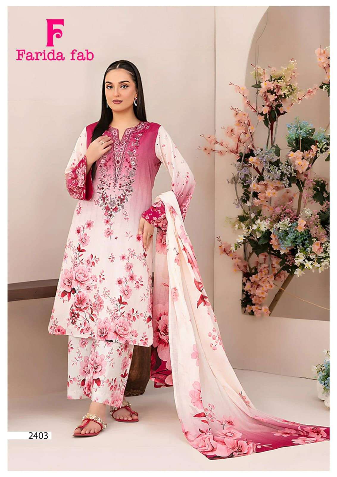 FARIDA FAB PARIAN DREAM VOL 24 COTTON DIGITAL PRINTS SALWAR SUIT