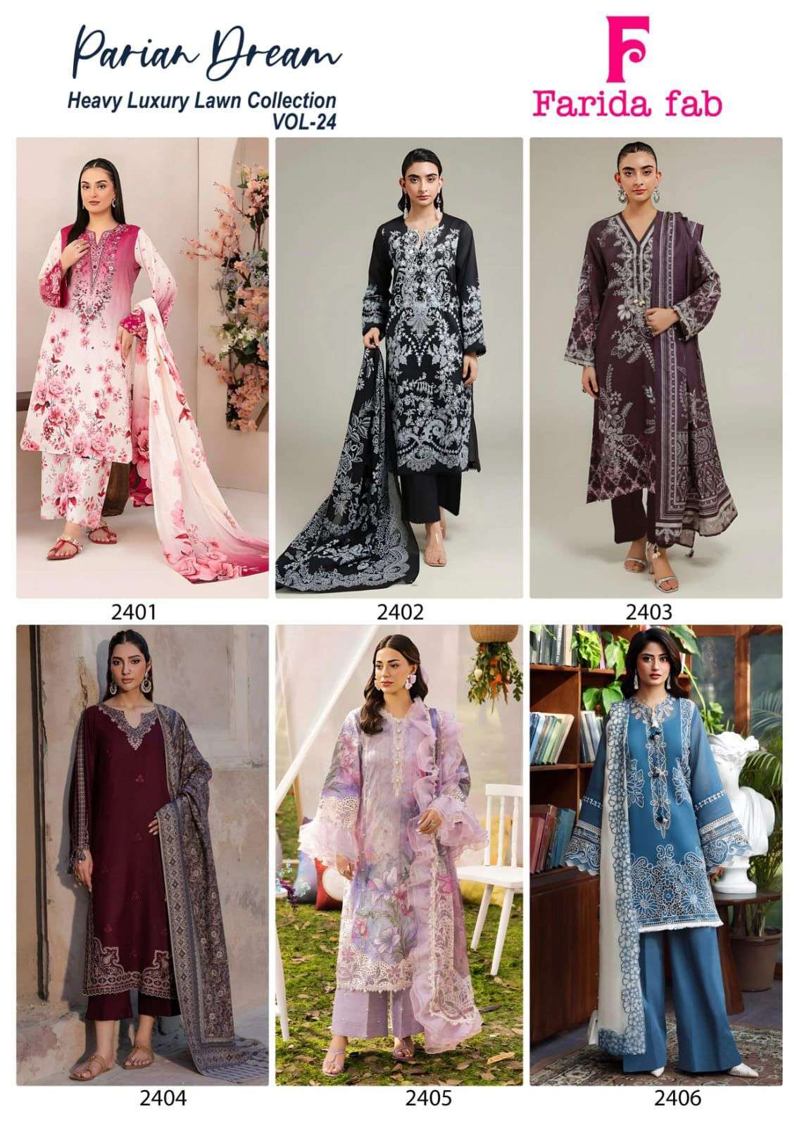 FARIDA FAB PARIAN DREAM VOL 24 COTTON DIGITAL PRINTS SALWAR SUIT