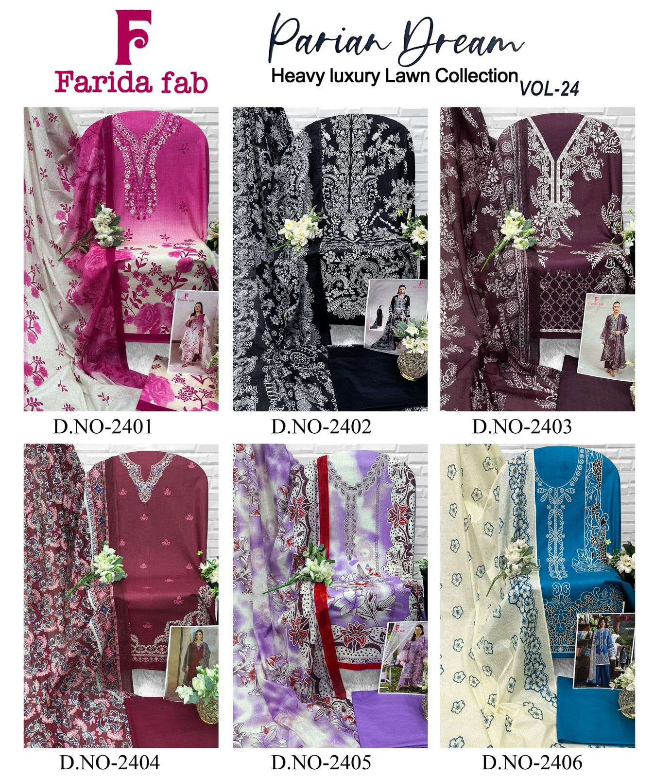 FARIDA FAB PARIAN DREAM VOL 24 COTTON DIGITAL PRINTS SALWAR SUIT