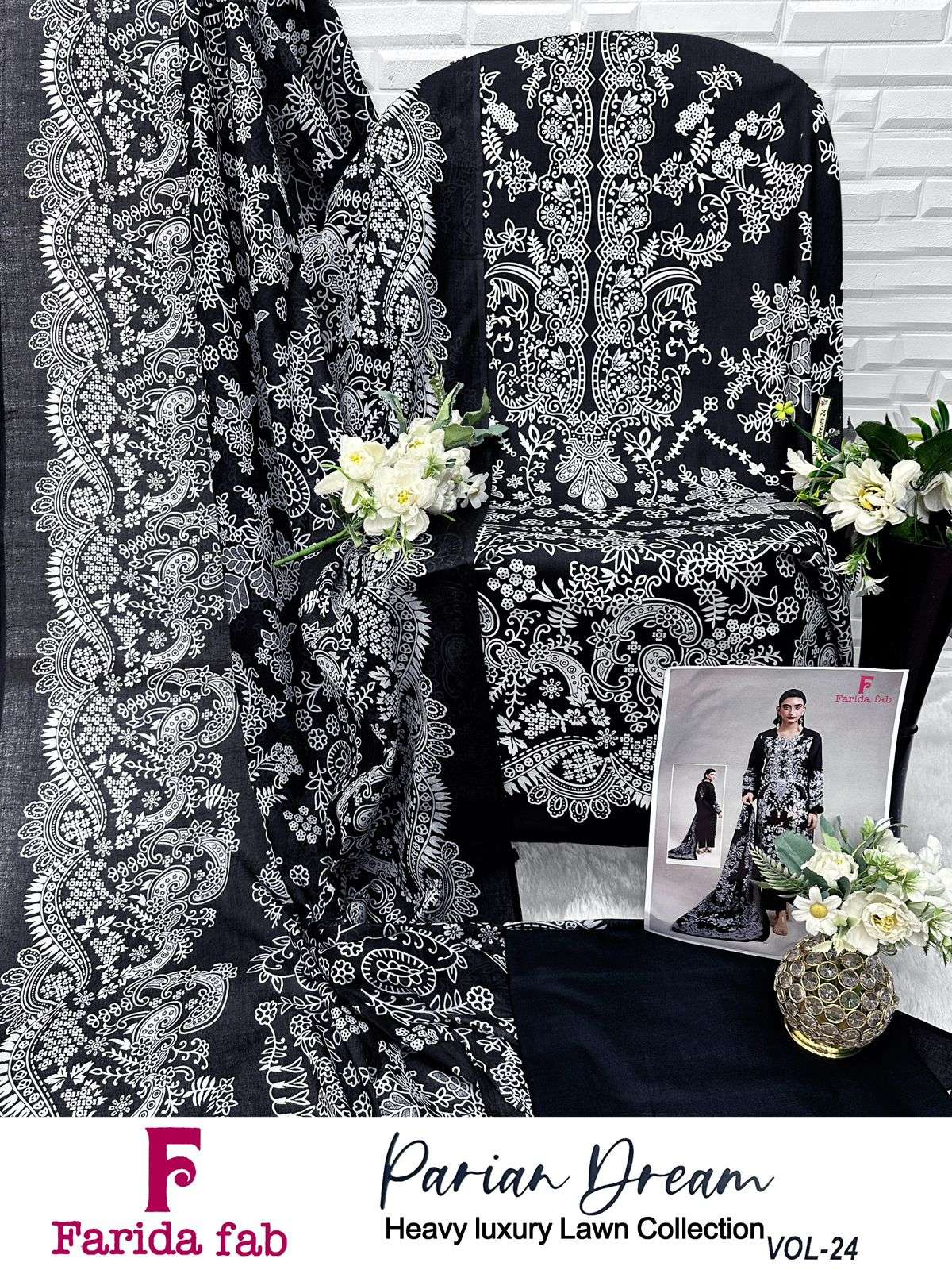 FARIDA FAB PARIAN DREAM VOL 24 COTTON DIGITAL PRINTS SALWAR SUIT