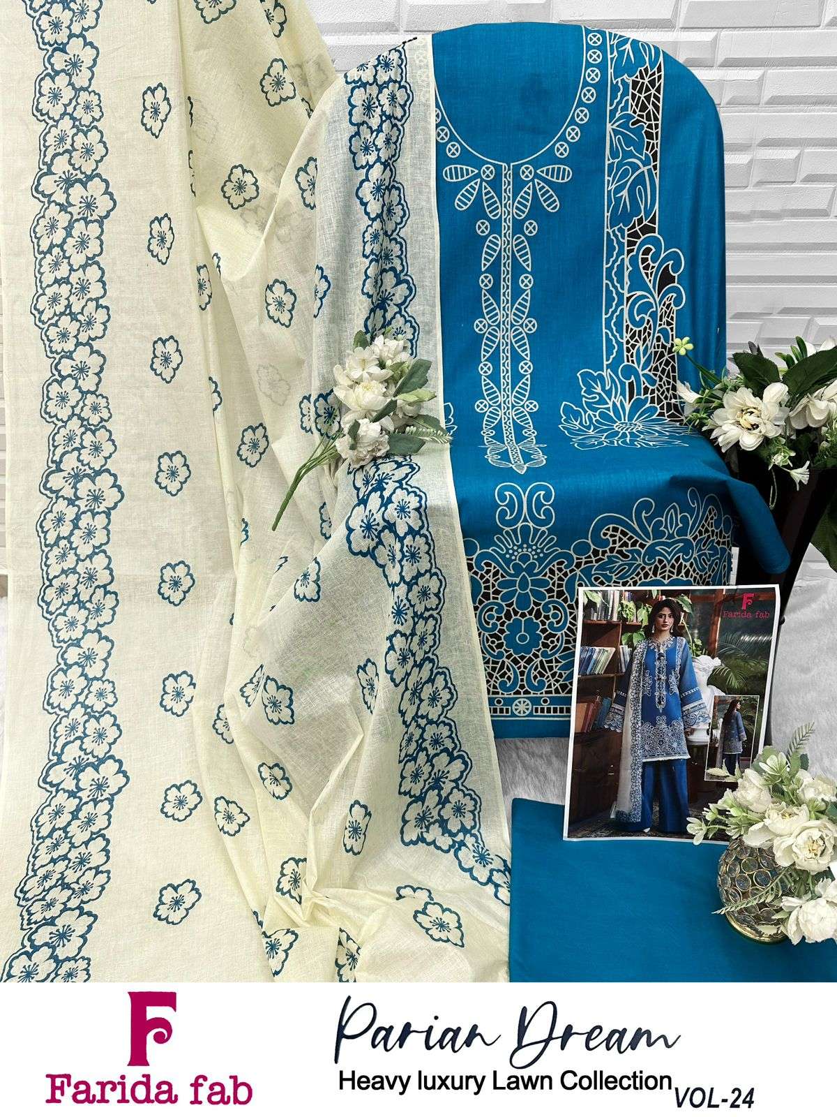 FARIDA FAB PARIAN DREAM VOL 24 COTTON DIGITAL PRINTS SALWAR SUIT