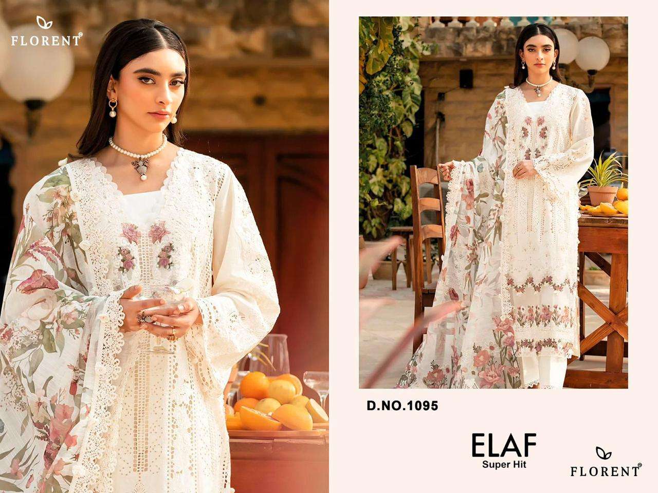  FLORENT D NO 1088 1080 1090 COTTON WITH HEAVY EMBROIDERY WORK SUIT