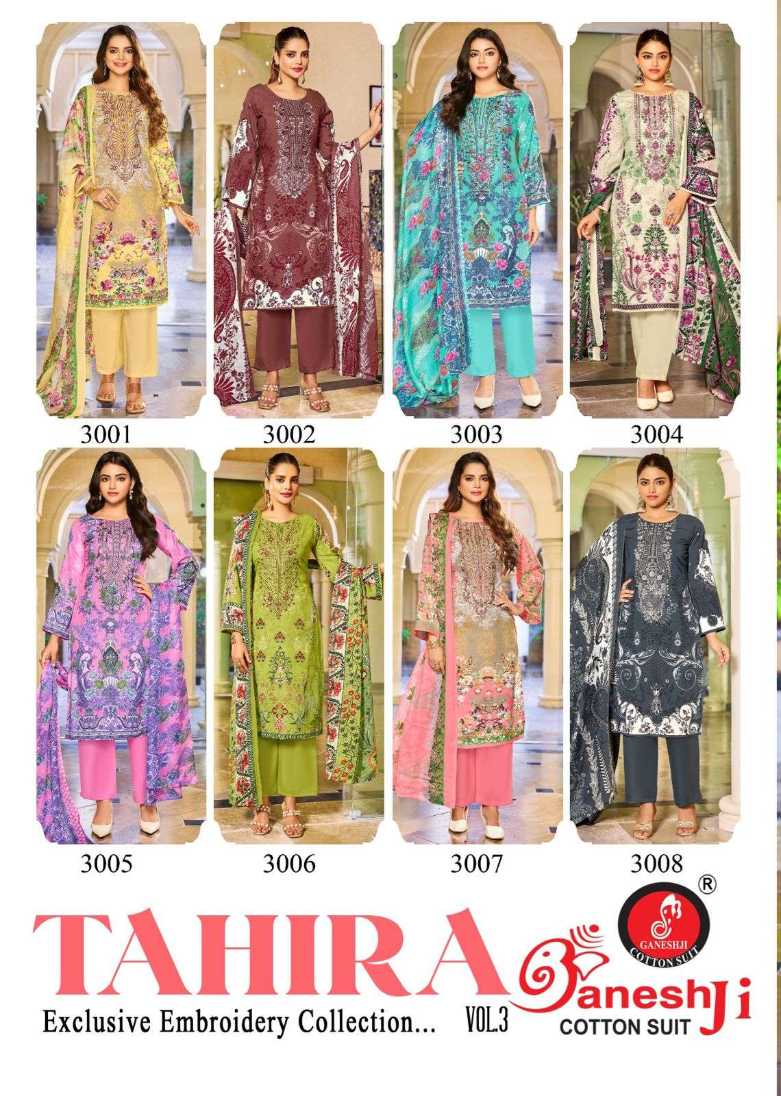 GANESHJI COTTON SUIT TAHIRA VOL 3 COTTON DIGITAL PRINTS SALWAR SUIT