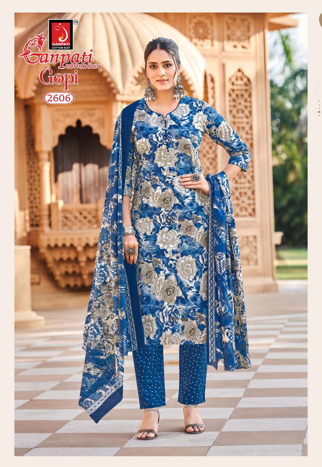 GANPATI GOPI VOL 15 COTTON PRINT READY MADE LADIES SUIT