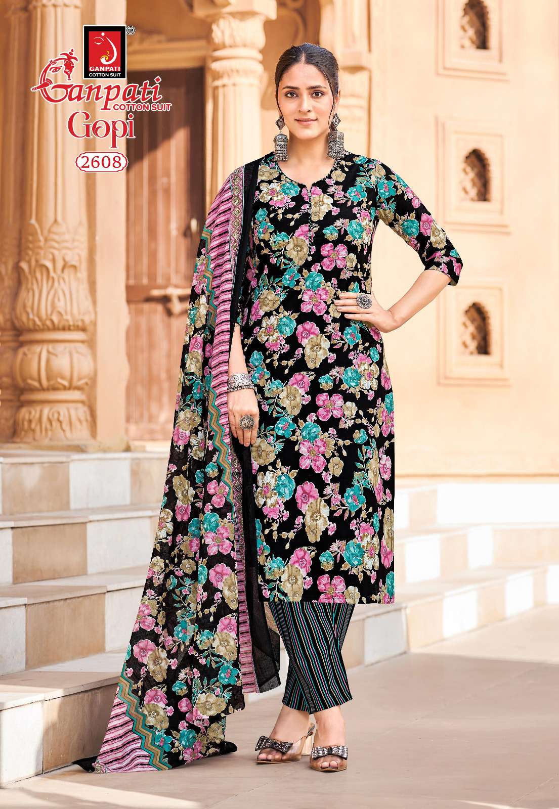 GANPATI GOPI VOL 15 COTTON PRINT READY MADE LADIES SUIT