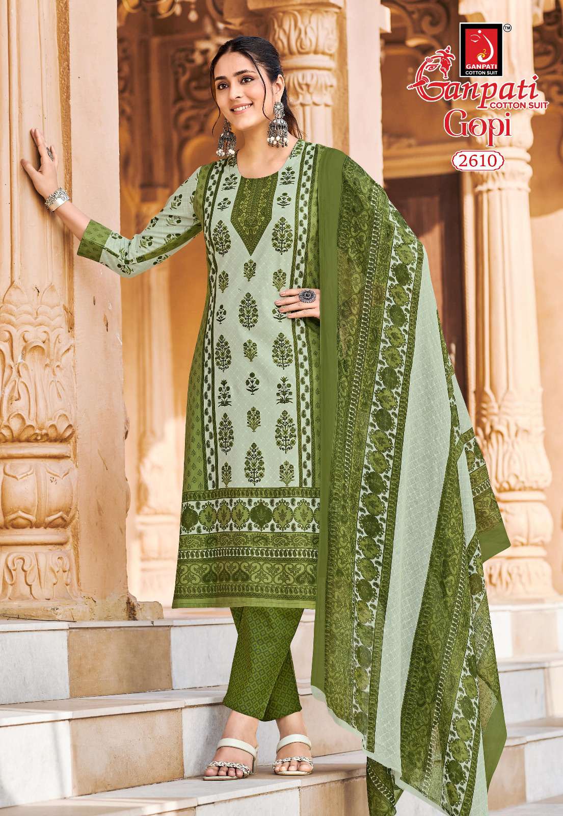 GANPATI GOPI VOL 15 COTTON PRINT READY MADE LADIES SUIT