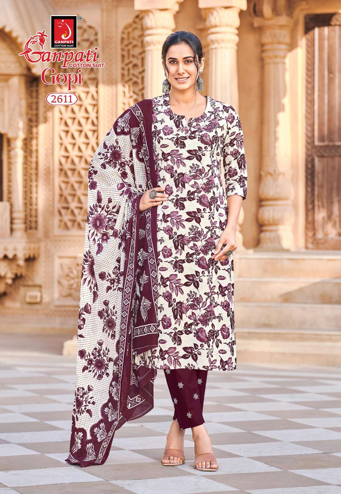 GANPATI GOPI VOL 15 COTTON PRINT READY MADE LADIES SUIT