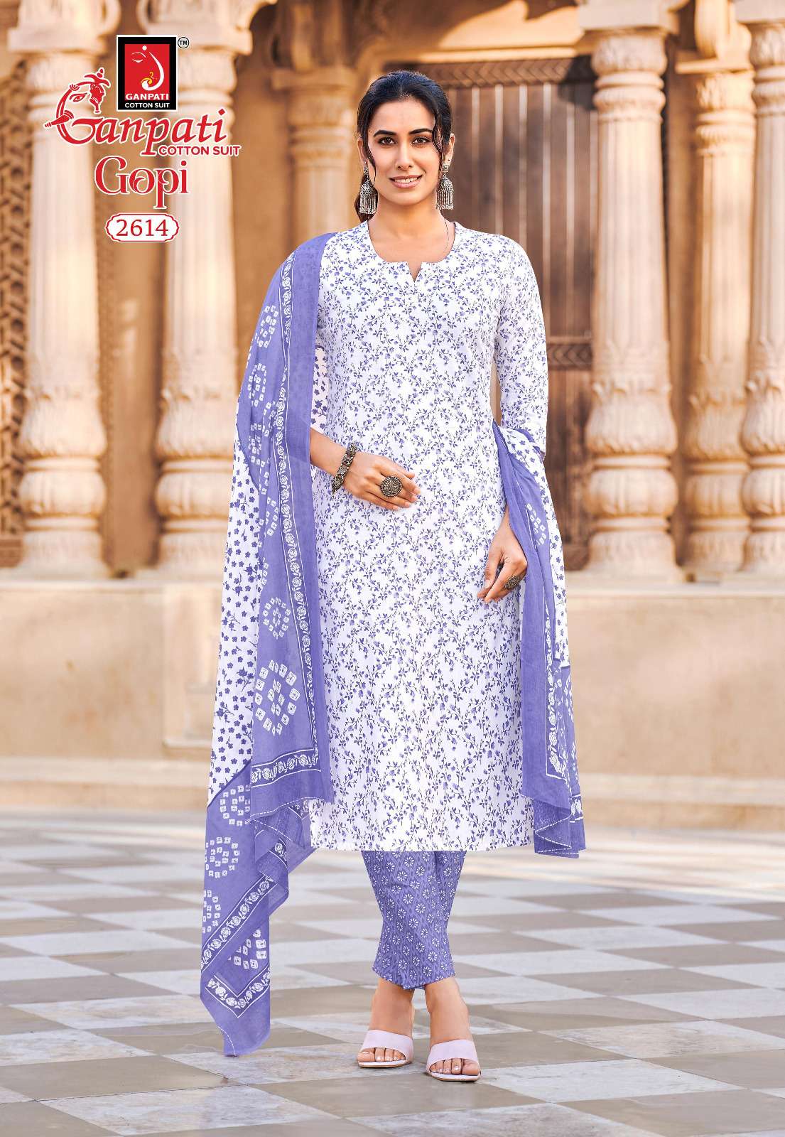 GANPATI GOPI VOL 15 COTTON PRINT READY MADE LADIES SUIT