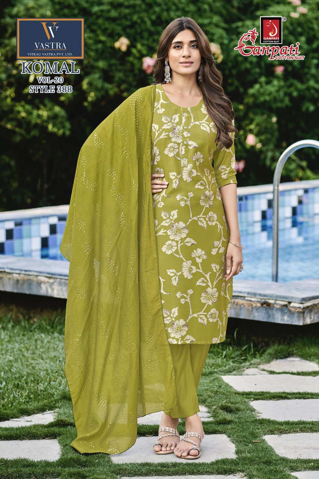 GANPATI KOMAL VOL 20 COTTON PRINTED LADIES READY MADE LADIES SUIT