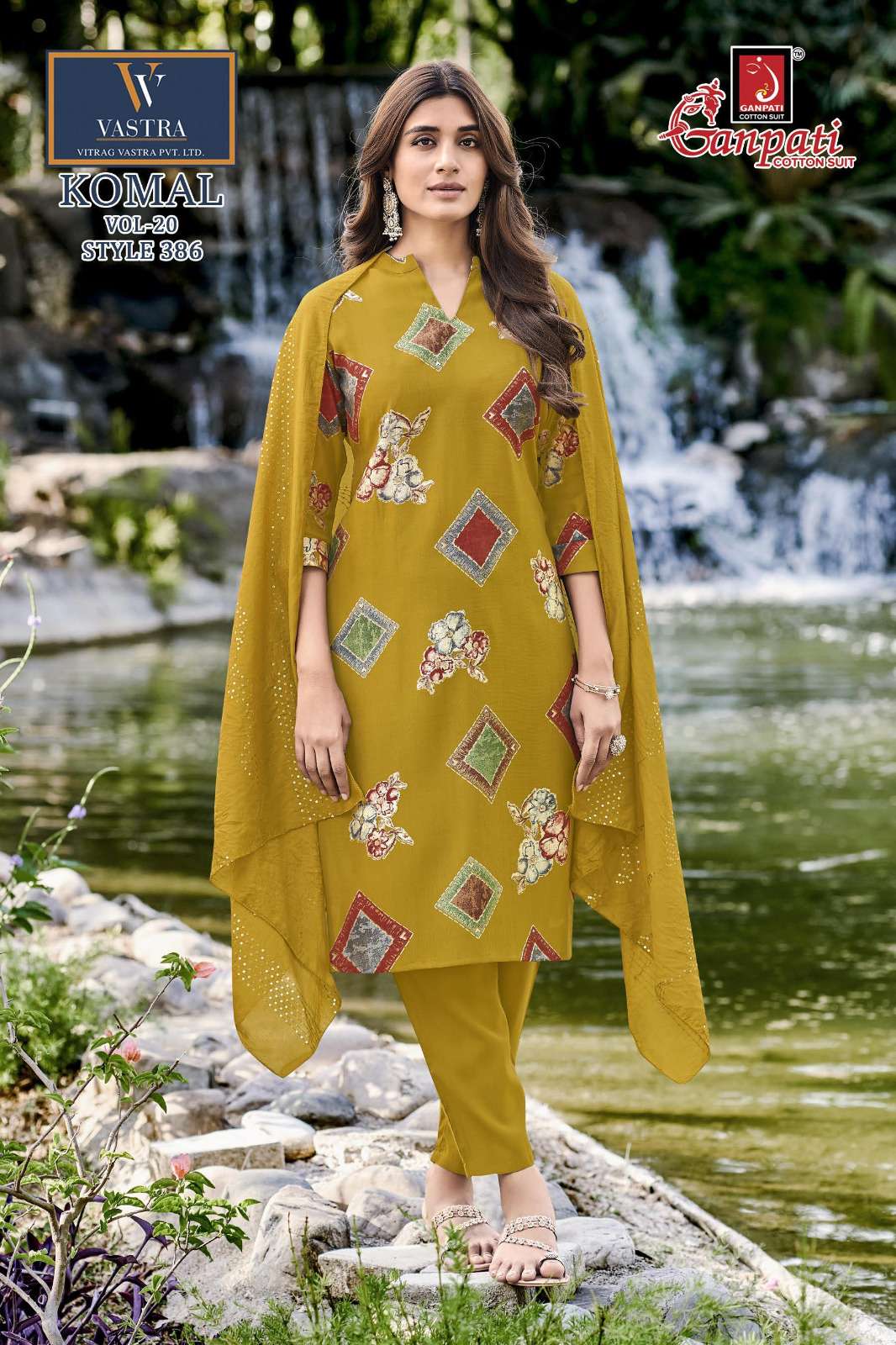 GANPATI KOMAL VOL 20 COTTON PRINTED LADIES READY MADE LADIES SUIT