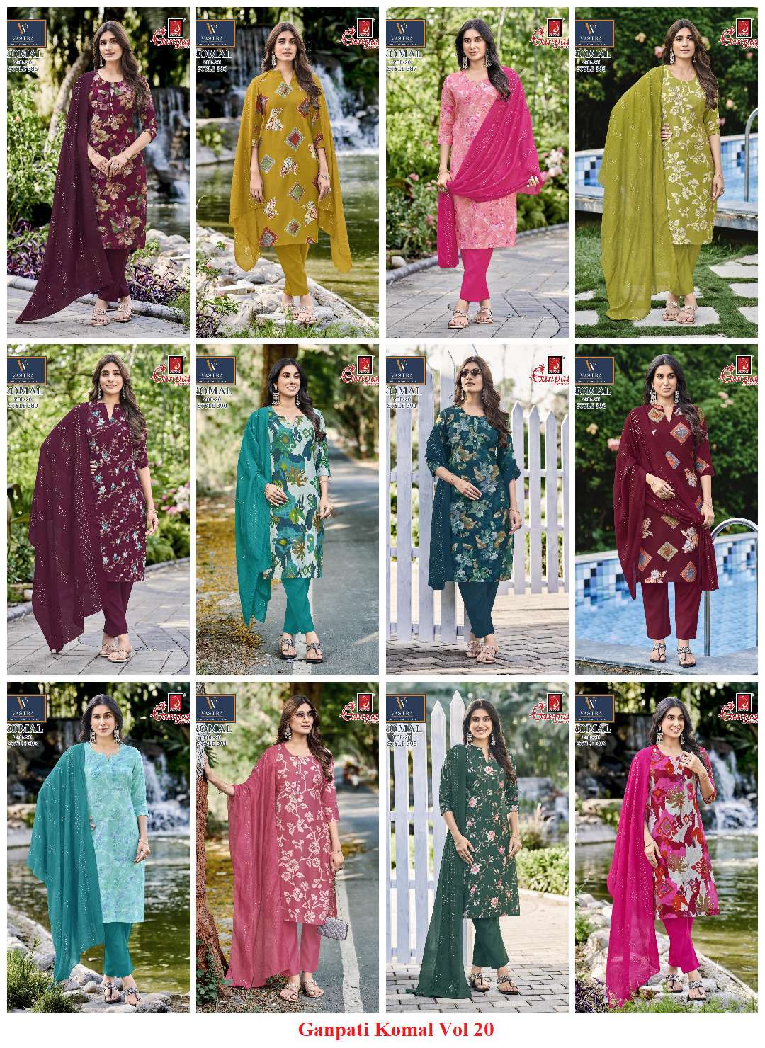 GANPATI KOMAL VOL 20 COTTON PRINTED LADIES READY MADE LADIES SUIT