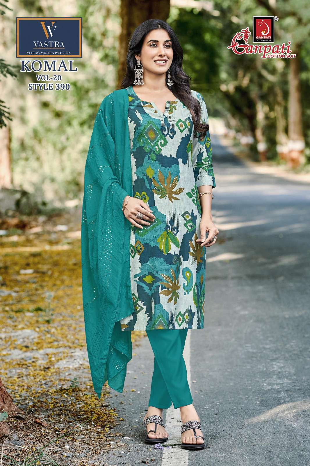 GANPATI KOMAL VOL 20 COTTON PRINTED LADIES READY MADE LADIES SUIT