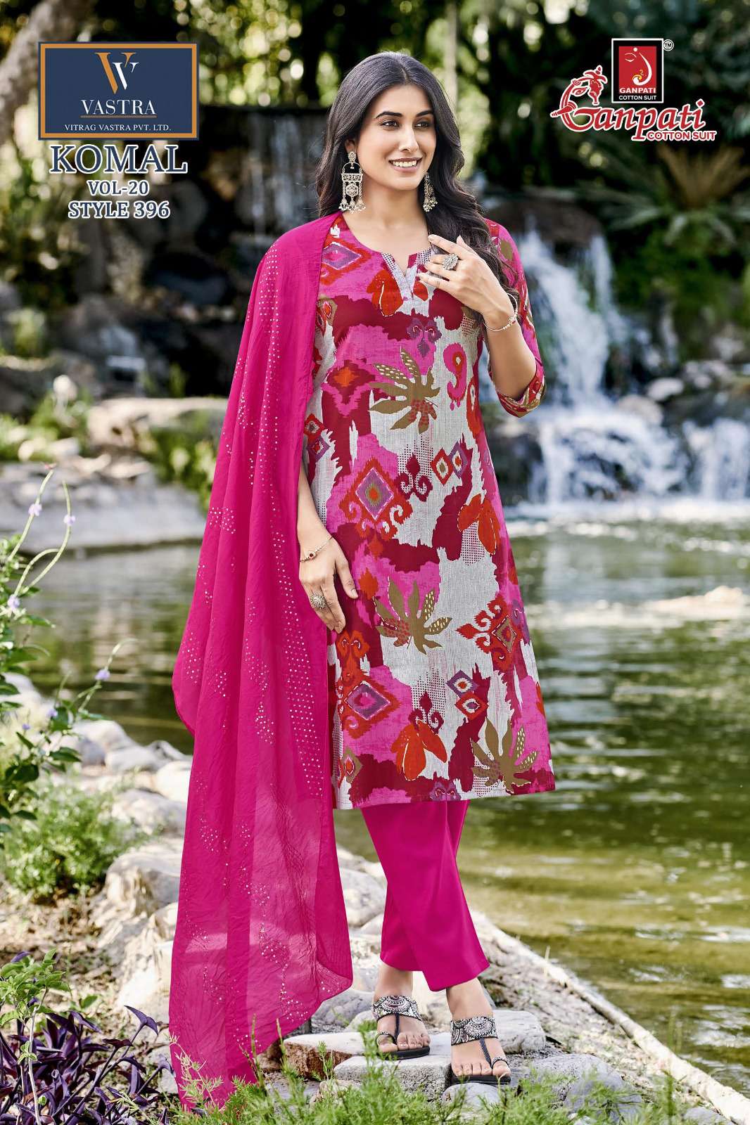GANPATI KOMAL VOL 20 COTTON PRINTED LADIES READY MADE LADIES SUIT