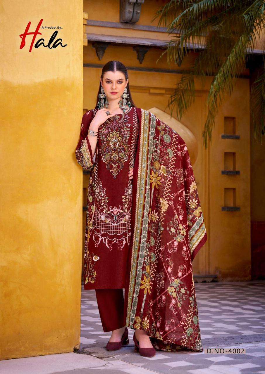HALA AAYAT VOL 4 COTTON DIGITAL STYLE PRINT WITH FANCY EMBROIDERY WORK SUIT