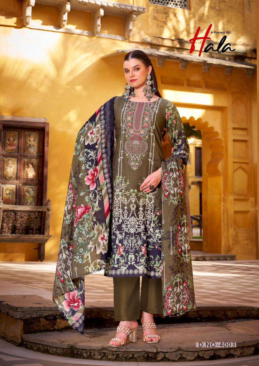 HALA AAYAT VOL 4 COTTON DIGITAL STYLE PRINT WITH FANCY EMBROIDERY WORK SUIT