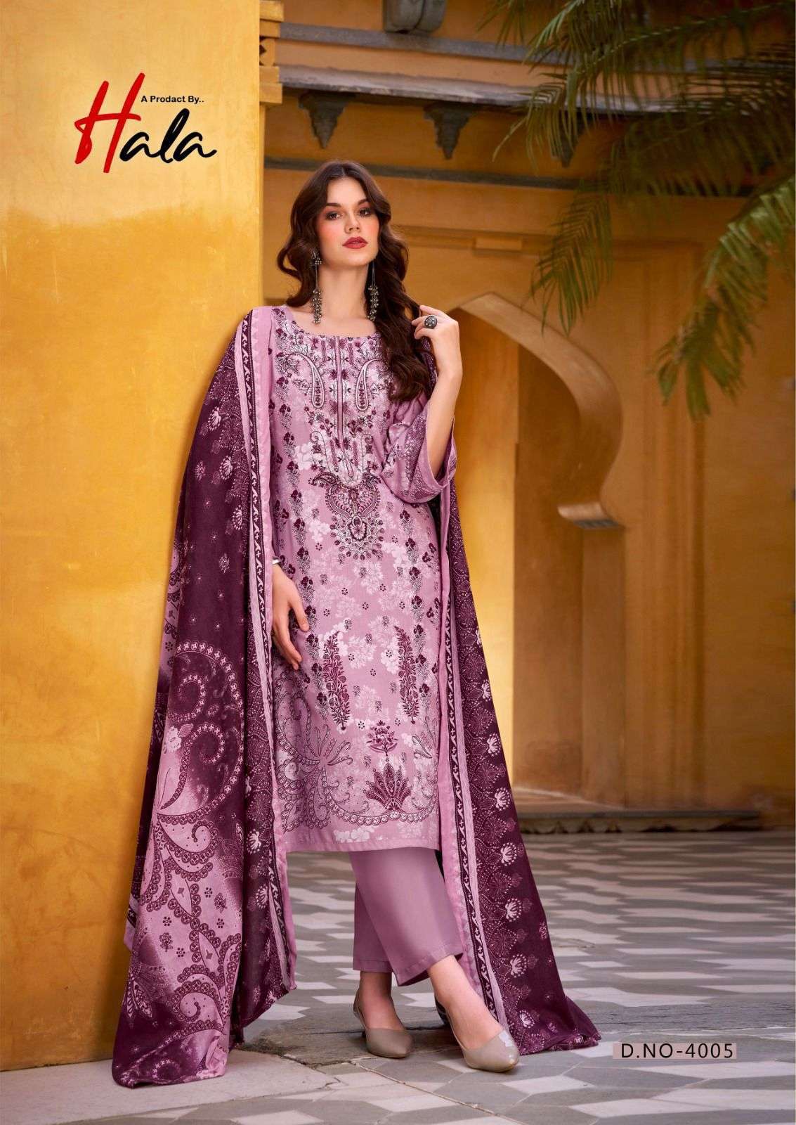 HALA AAYAT VOL 4 COTTON DIGITAL STYLE PRINT WITH FANCY EMBROIDERY WORK SUIT